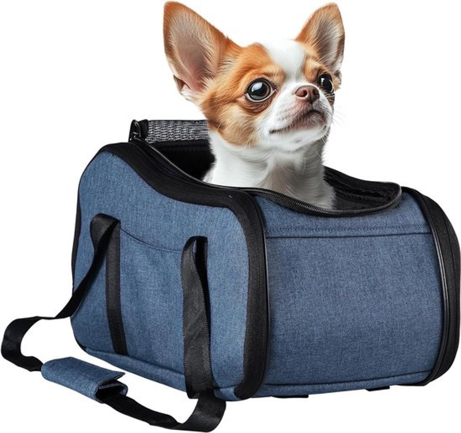 Autostoel voor honden en katten - reismand voor in de auto - voor veilig reizen - met bevestiging - en riemen