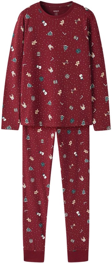 Name it kerstpyjama kinderen (rood)