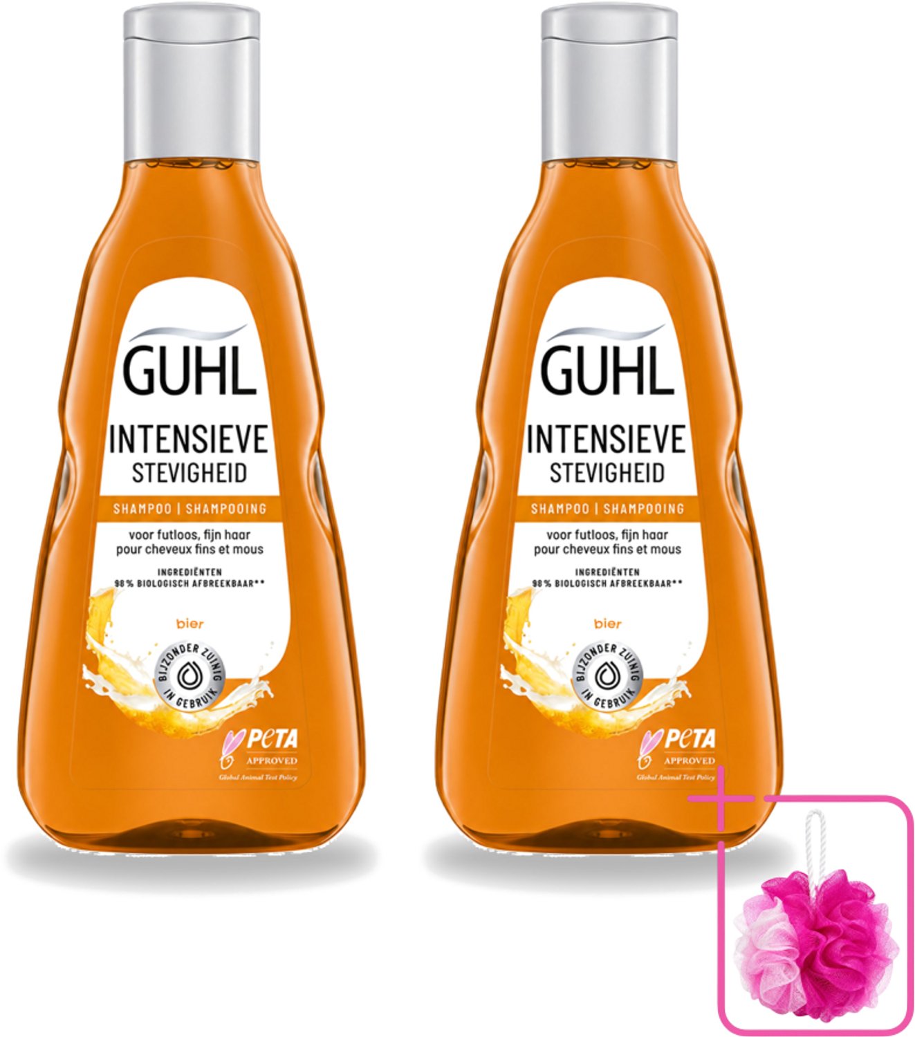 2 x Guhl - Shampoo - Intensieve Stevigheid - 250 ml - Bulkverpakking - Haarversterking - Douchemop - Volume