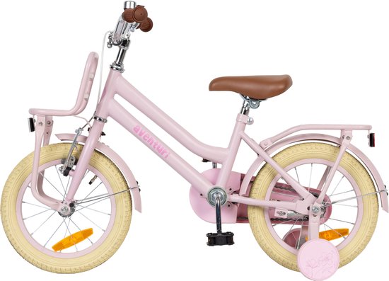 Aventuri Bella 3.0 Meisjesfiets 14 Inch - Kinderfiets voor 3 tot 5 Jaar - 95-110 cm - Met Zijwieltjes - Roze — afbeelding 5