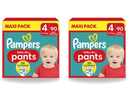 2 x Pampers – Luierbroekjes – Baby Dry Pants Maat 4 – 90 Luiers - Voordeelverpakking - 2 stuks