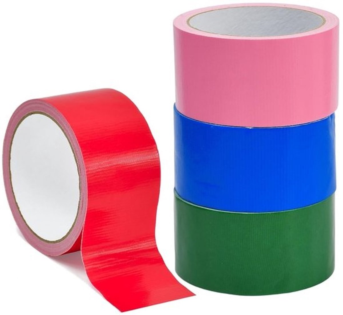 Kleurrijke waterdichte reparatietape - 4 rollen van 5 cm x 10 m - fabric tape voor binnen en buiten