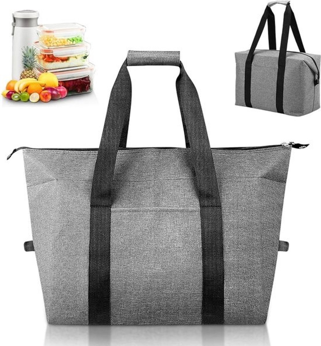 Vouwbare Koeltas 20L - Draagbare Koeltas voor Boodschappen, Kamperen en Picknicken - Perfecte Isolatie Tas voor Onderweg en Buitenactiviteiten