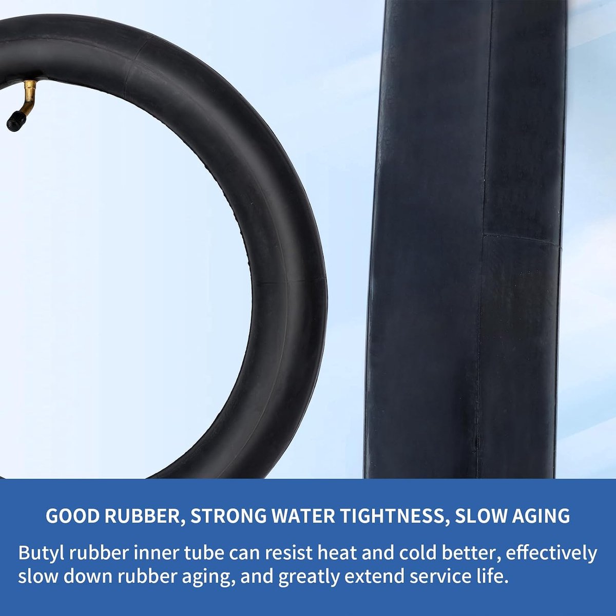 Binnenband, elektrische fiets butylrubber binnenband met metalen gebogen klep, E-bike accessoires binnenband met gebogen ventielsteel elektrische fiets gebogen ventiel binnenband