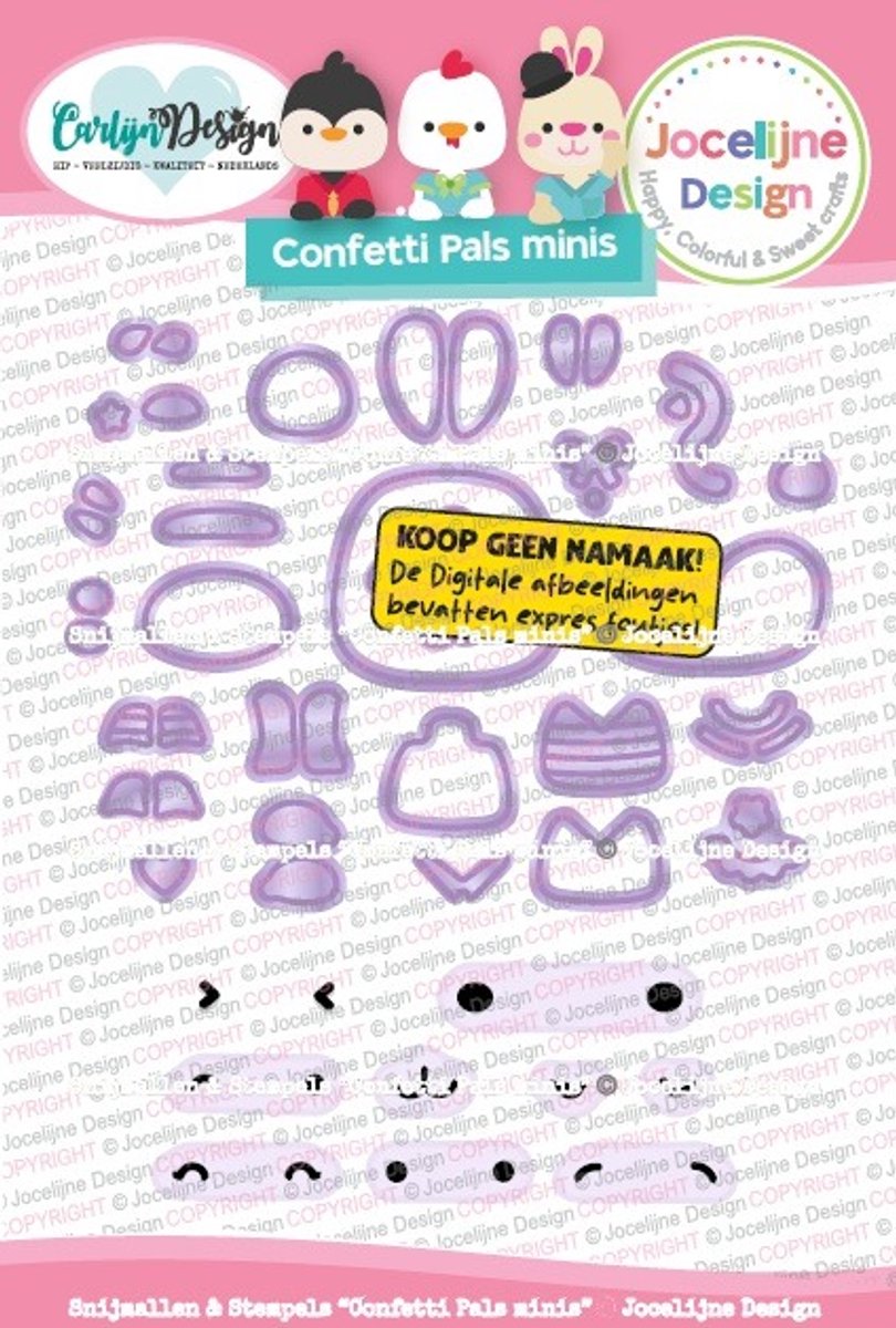 Snijmallen confetti pals mini