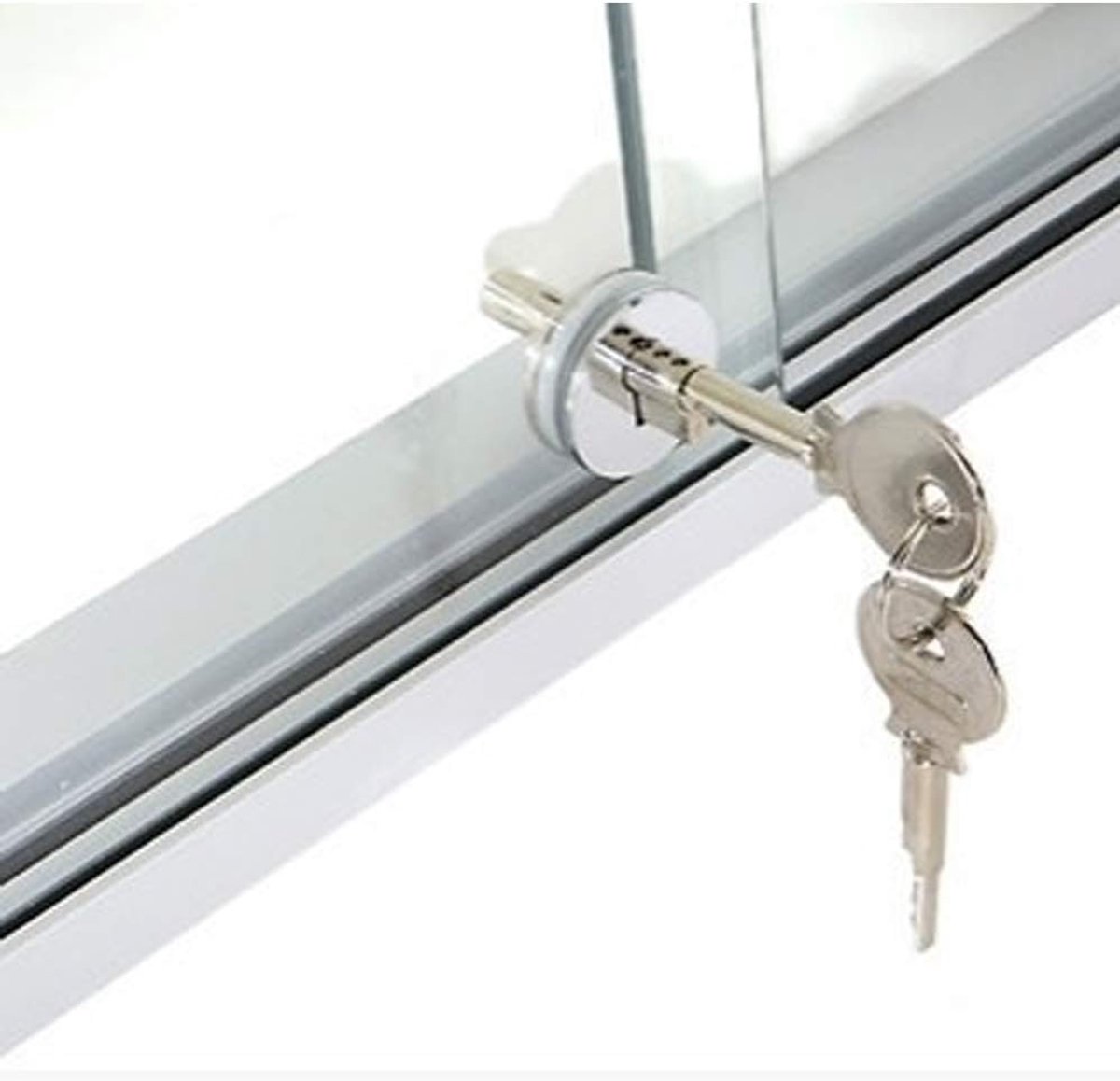 Deurslot. Schuifdeurslot. Rond glazen slot. Mobiel deurslot Sieraden kastslot Glazen slot