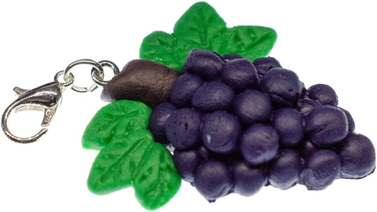 Druif wijnkoningin charm wijndruif wijn fruit hanger armband rood