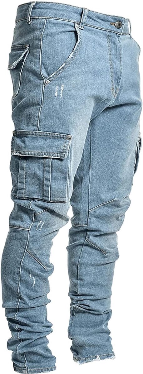 Jeans voor heren denim slim fit heren jeans kleding joggingbroek jeans heren katoen denim kleur werkbroek hiphop gewassen vintage.