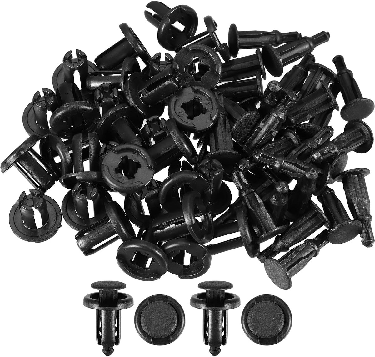 nr. 0155309241 - bevestigingsset voor binnenbumper, deur en spatbord - voor Nissan 350Z 2003-2009 kunststof zwart - 30 stuks