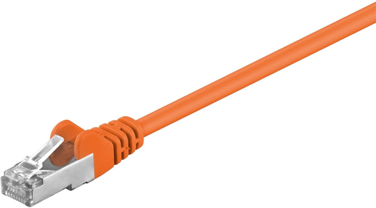 CAT5e FTP patchkabel - 0.25 meter oranje - netwerkkabel - internetkabel - UTP kabel - RJ45 - 1000 mbit/s