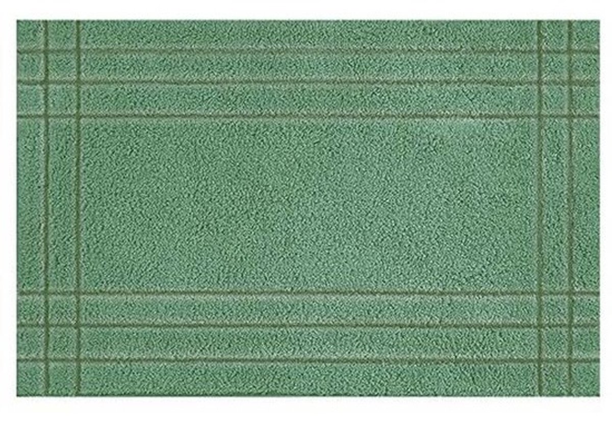 Handgemaakte badmat 100% katoen - Absorberend en Antislip (Groen, 60x110cm)
