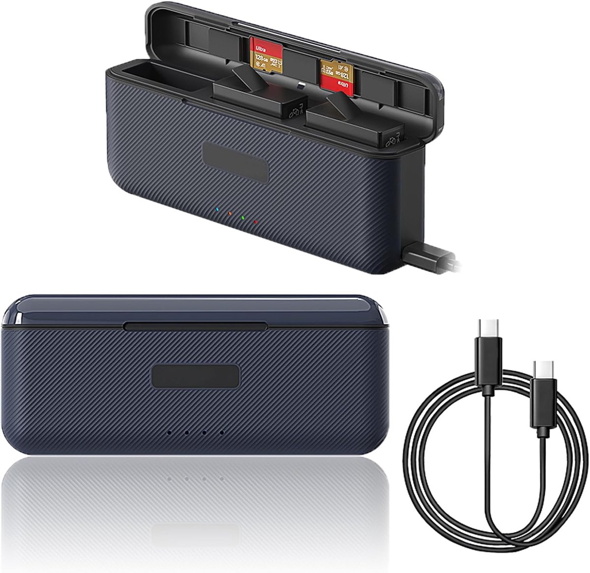 Oplader voor GoPro Hero 13 Black 20W laadstation acculader voor 3 batterijen type C PD3.0 PD2.0