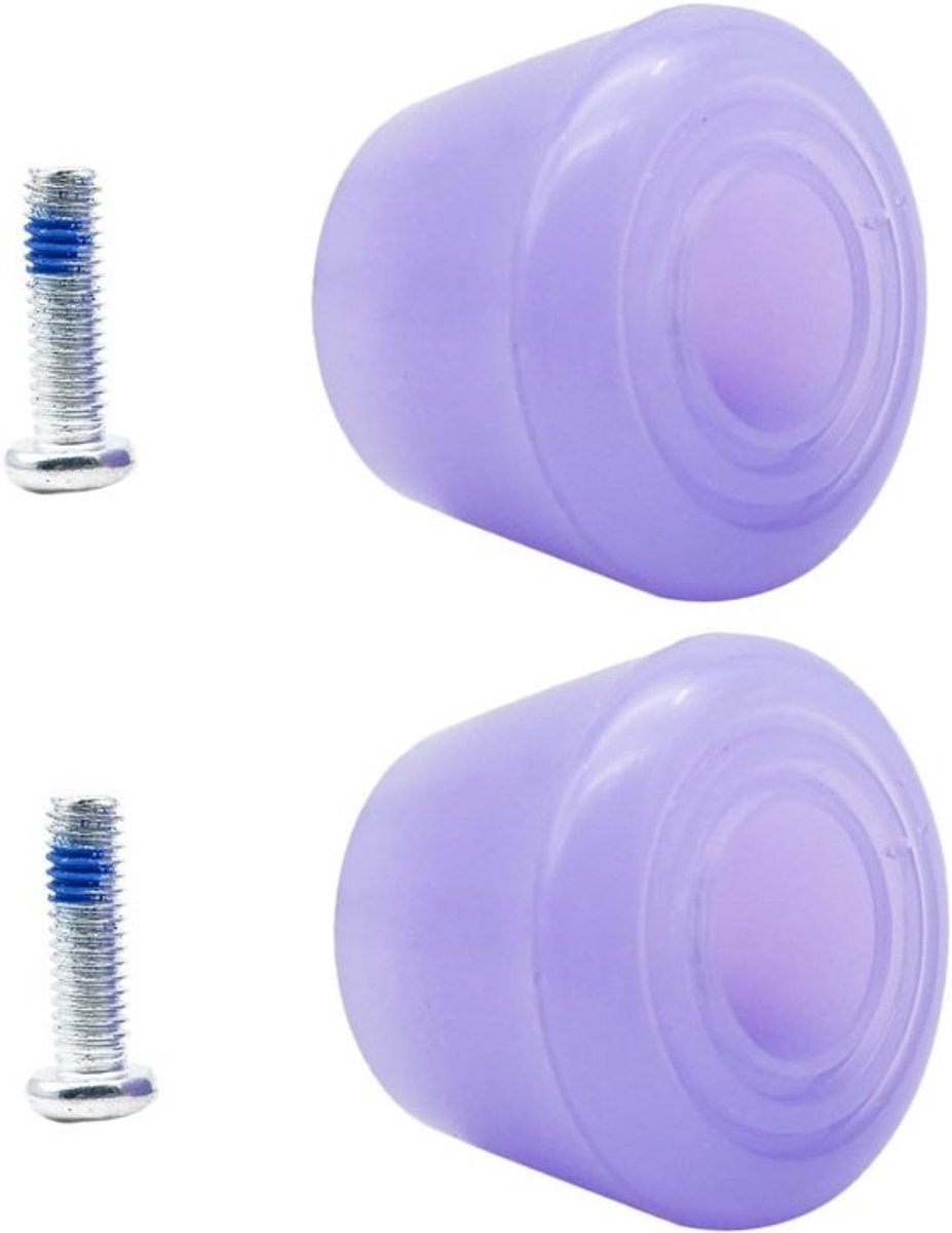 Set van Skate Remkoppen en Wielen voor Inline Skates met Knie- en Enkelbeschermers in Paars - Perfect voor Veilig en Comfortabel Skaten