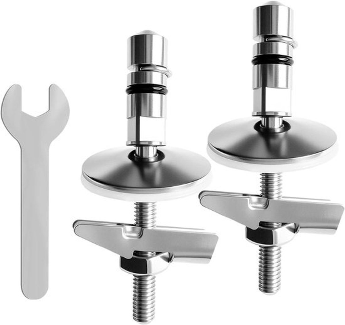 Toiletzitting Scharnieren M6 x 71.5mm RVS - Bevestigingsbeugel voor Toiletzitting - Duurzaam en Universeel Geschikt voor Diverse Toiletten