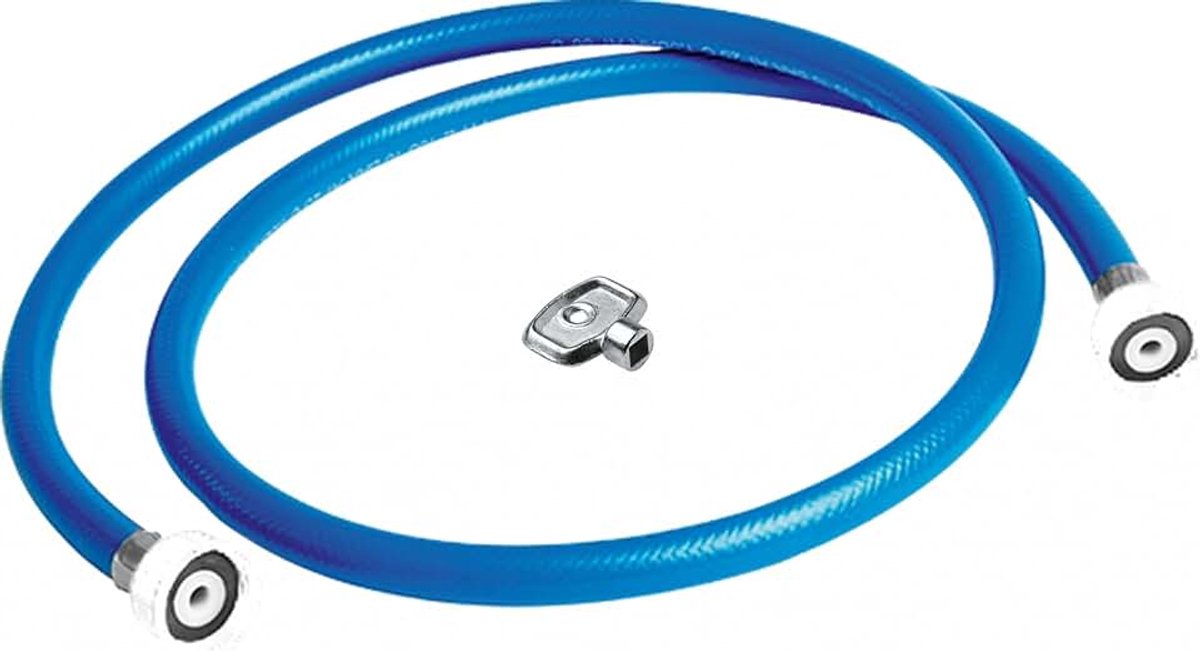 Vulslangset voor cv-installatie - 1,5 meter - 3/4" - inclusief ontluchtingssleutel