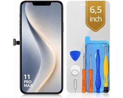 Bokman Scherm voor iPhone 11 Pro Max, 6,5" LCD vervanging reparatieset | FHD LCD-touchscreen, gereedschap, plakstrip en folie inbegrepen, True Tone na programmering, A2161/A2218/A2220