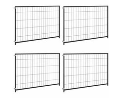 vidaXL - Hondenkennel - 300x100x70 - cm - staal - zwart