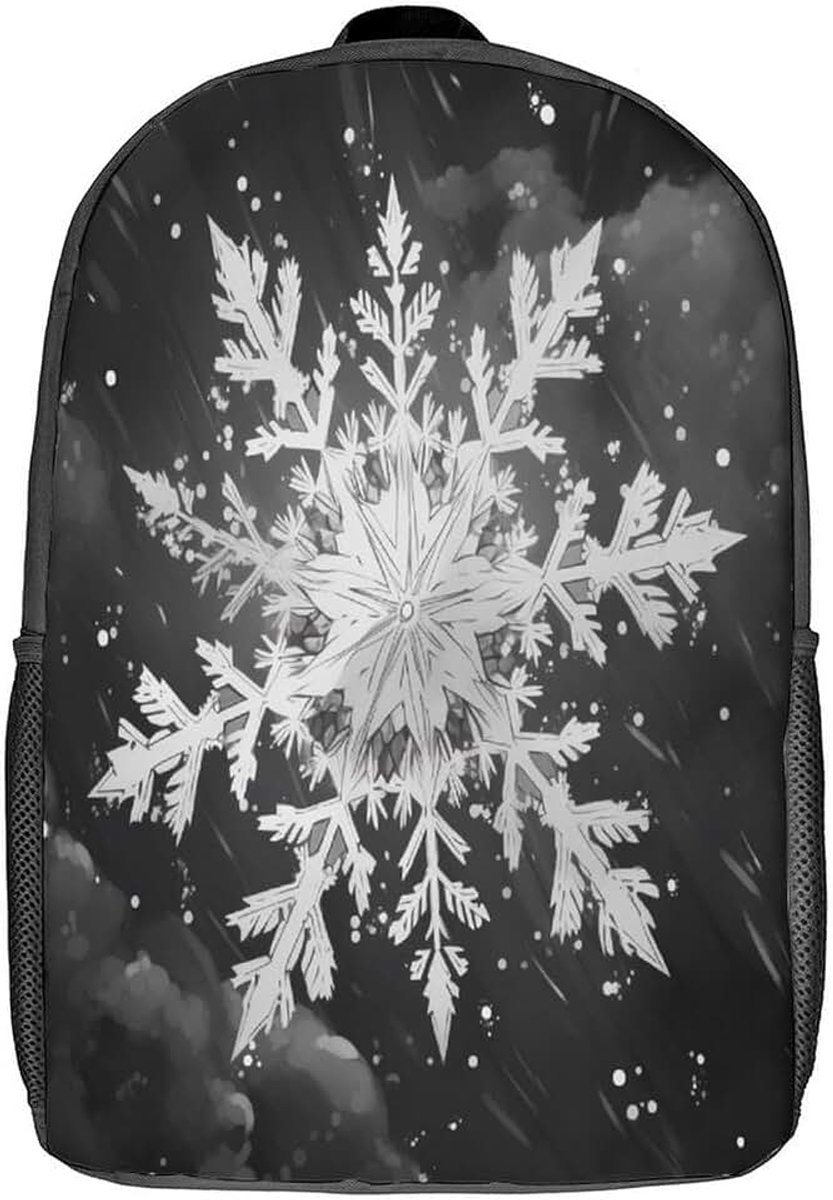 Sneeuwvlok 3D Gedrukt Kinderschoolrugzak voor Kinderen Hoge Capaciteit Reisrugzakken Boek Tassen Kinderen Schooltas Rugzakken Rugzakken 17 inch, Stijl, 17inch