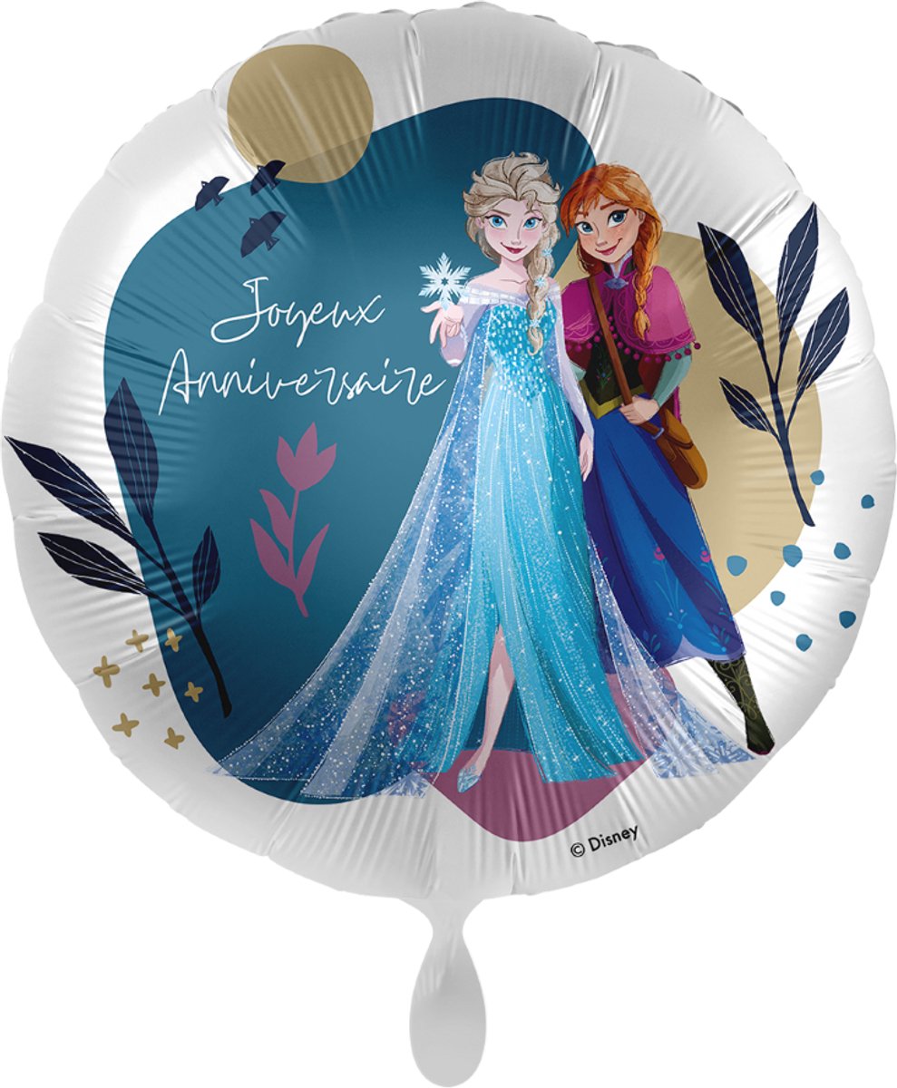 Anna en Elsa verjaardagswensballon -FRE