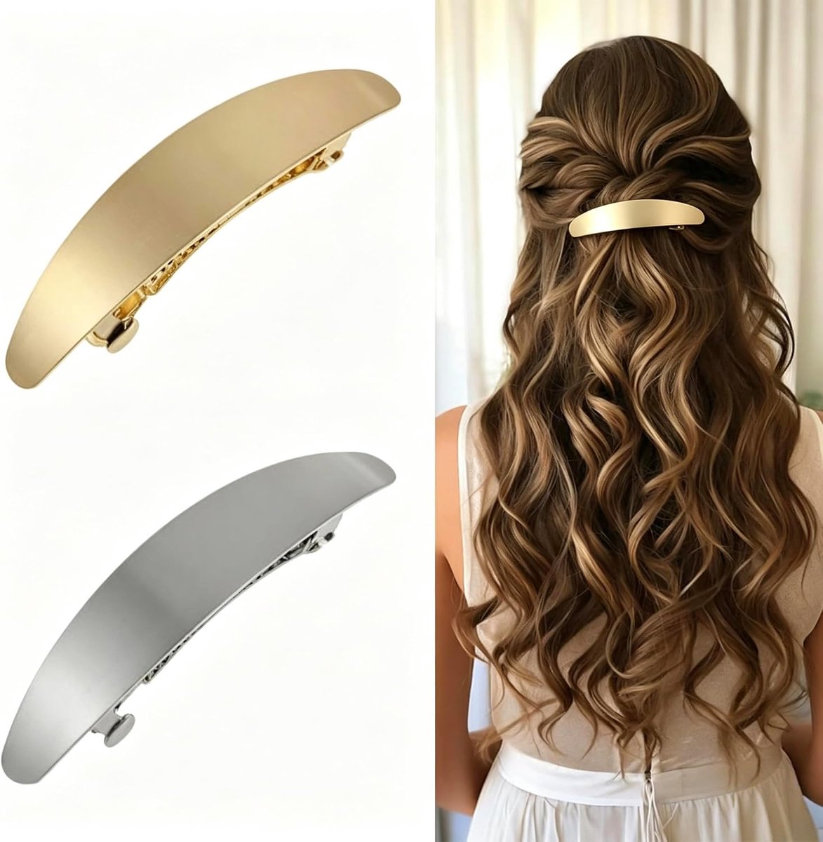 Haarspelden, glitter kristallen haarklemmen, goud zilver, Franse formele haaraccessoires, voor dames, bruiloft, eindexamenbal (ovaal)