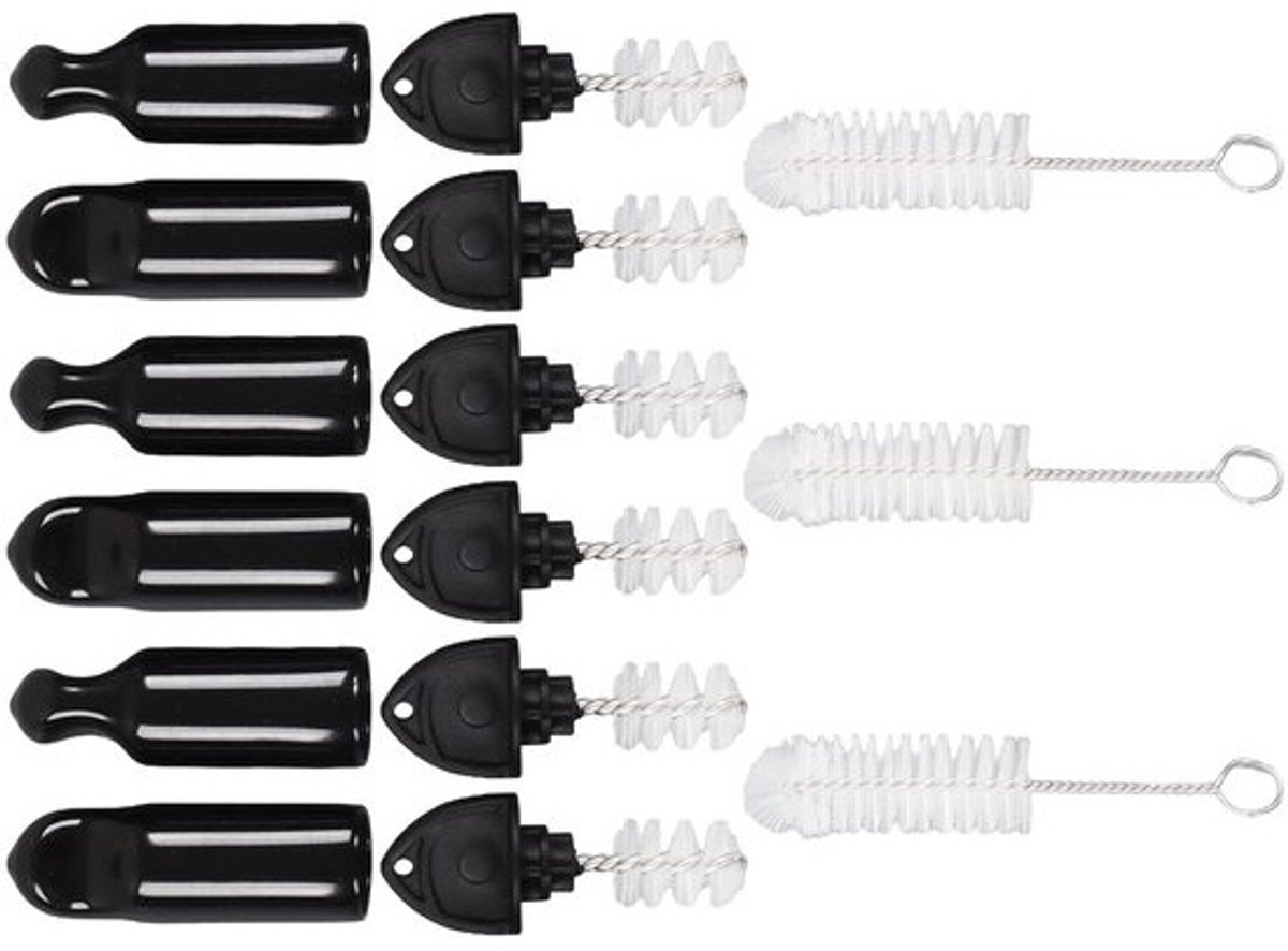 Dailygoods - Kraanborstels met lange steel - Bierbrouwen - Hygiëneborstel - 13 x 7 x 4 cm - Accessoires voor biertap - Geschikt voor vaatjes - Zwart