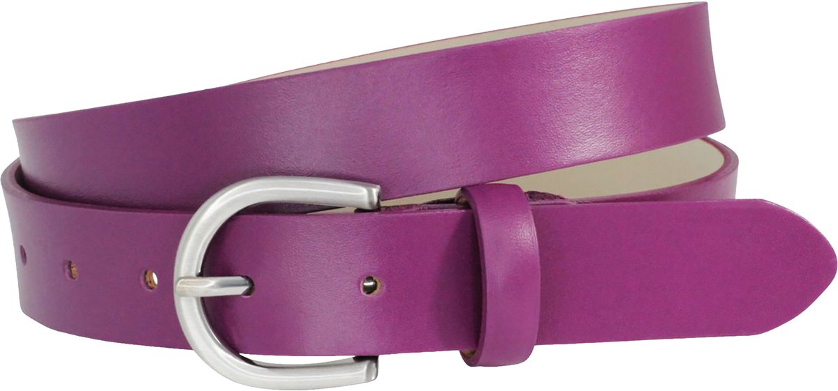 LINDENMANN dames leren riem - cyclaam