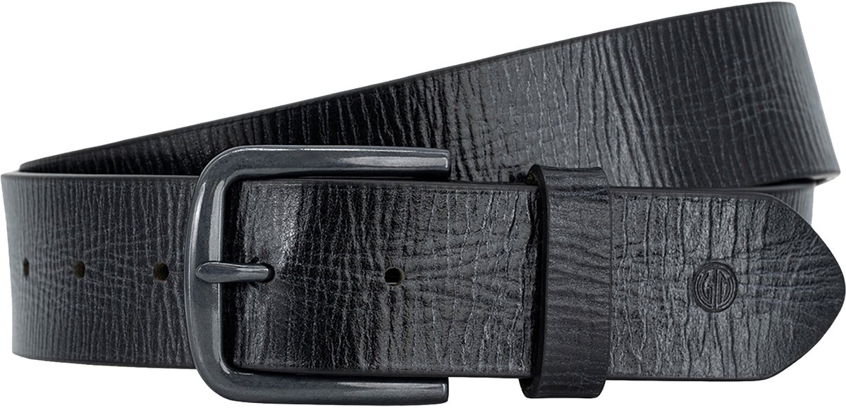 LINDENMANN leren heren riem - zwart