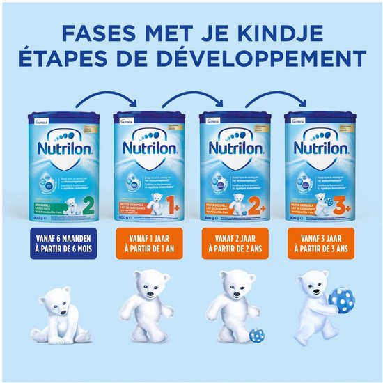 Nutrilon 3+ - Peuter Groeimelk Kinderen Vanaf 3 jaar - Babymelk in Poeder voor Flesvoeding - 2 x 800g van Nutrilon — afbeelding 3