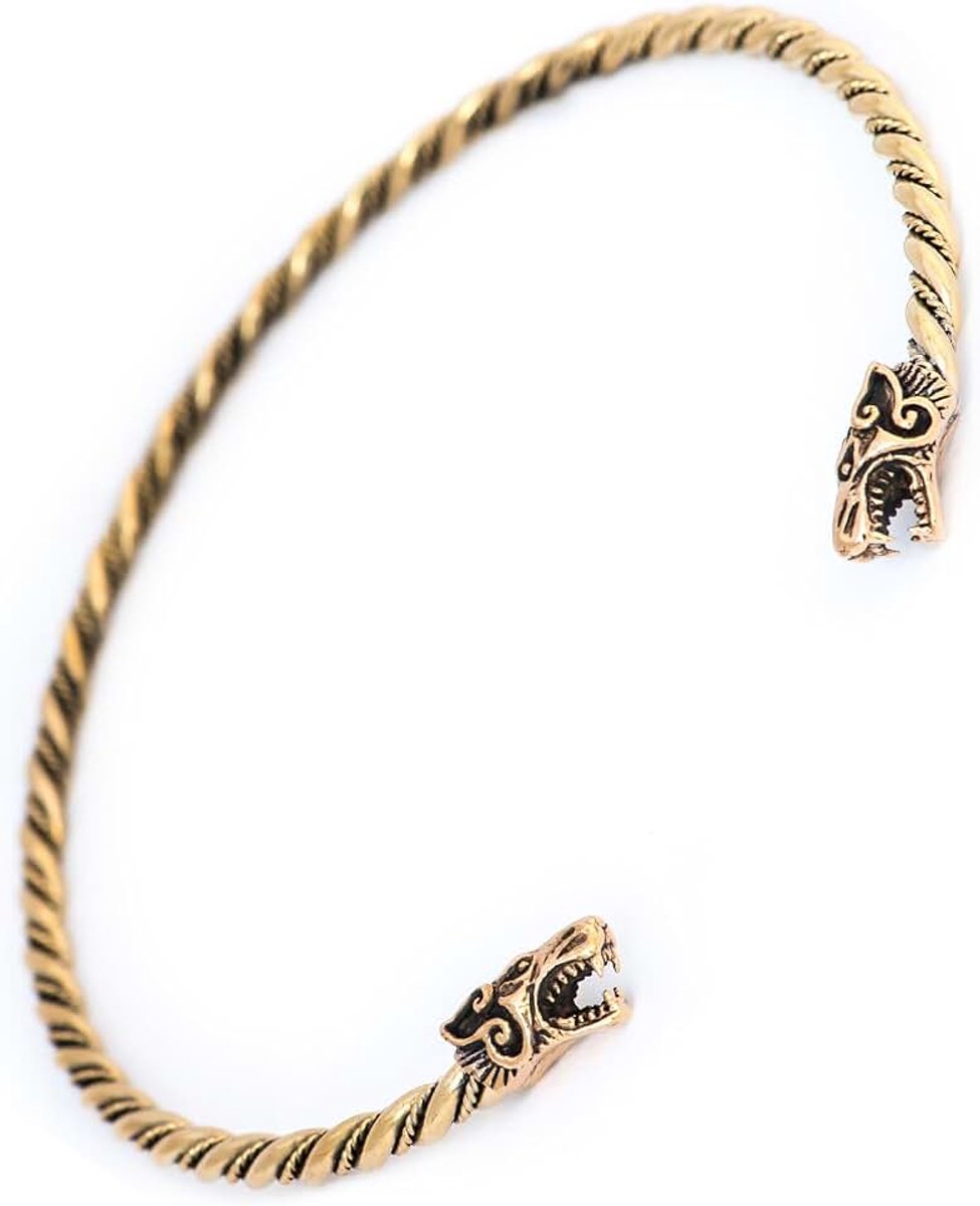 Halsband, brons, gevlochten wolfbronzen halsband, gothic, verschillende uitvoeringen