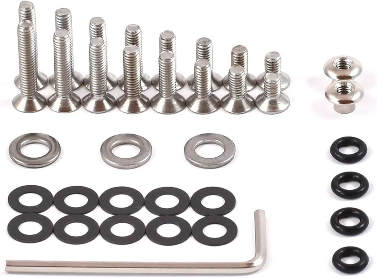 Schroevenset voor sleutelorganizer, geschikt voor Keypack Carbokey en Carbocage, 36-delig