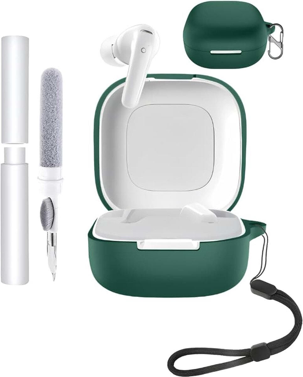 Soundcore Liberty Buds oordopjes, schokbestendig, waterdicht, zacht en slank, siliconen afdekking met koord, sleutelhanger en reinigingsset, groen