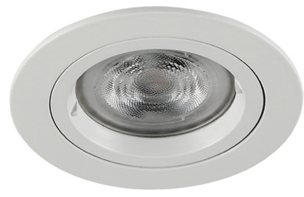 Platte LED inbouwspot Orson rond wit - 4000K - dimbaar - zaagmaat 70mm