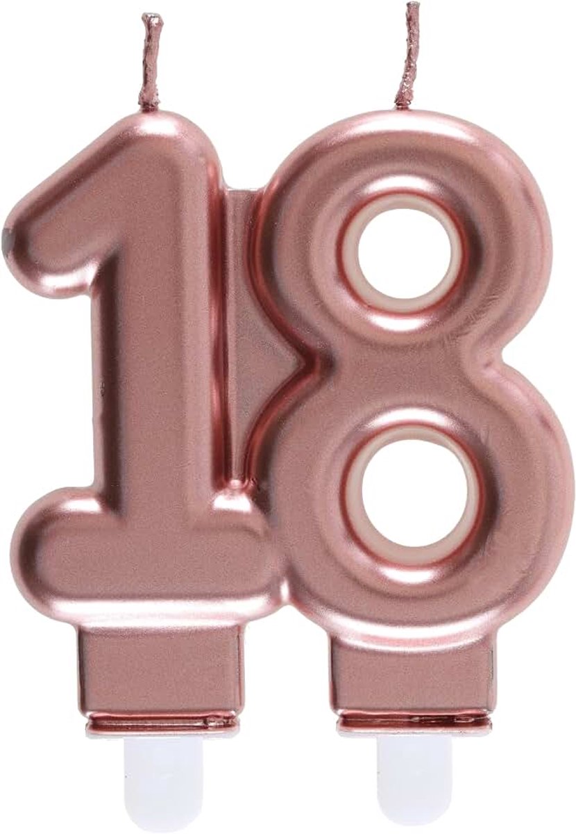 Trouwkaars 18 jaar, roségoud