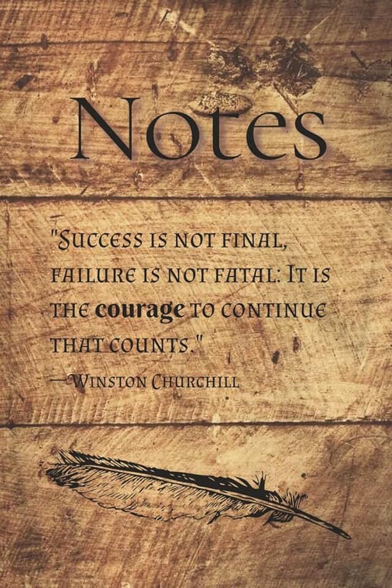Notes: Wood Themed Cover With Motivational Quote, 119 Blank Pages, 6 x 9 Size, Perfect For Writing Down Plans And Ideas, Sketching Or Journaling