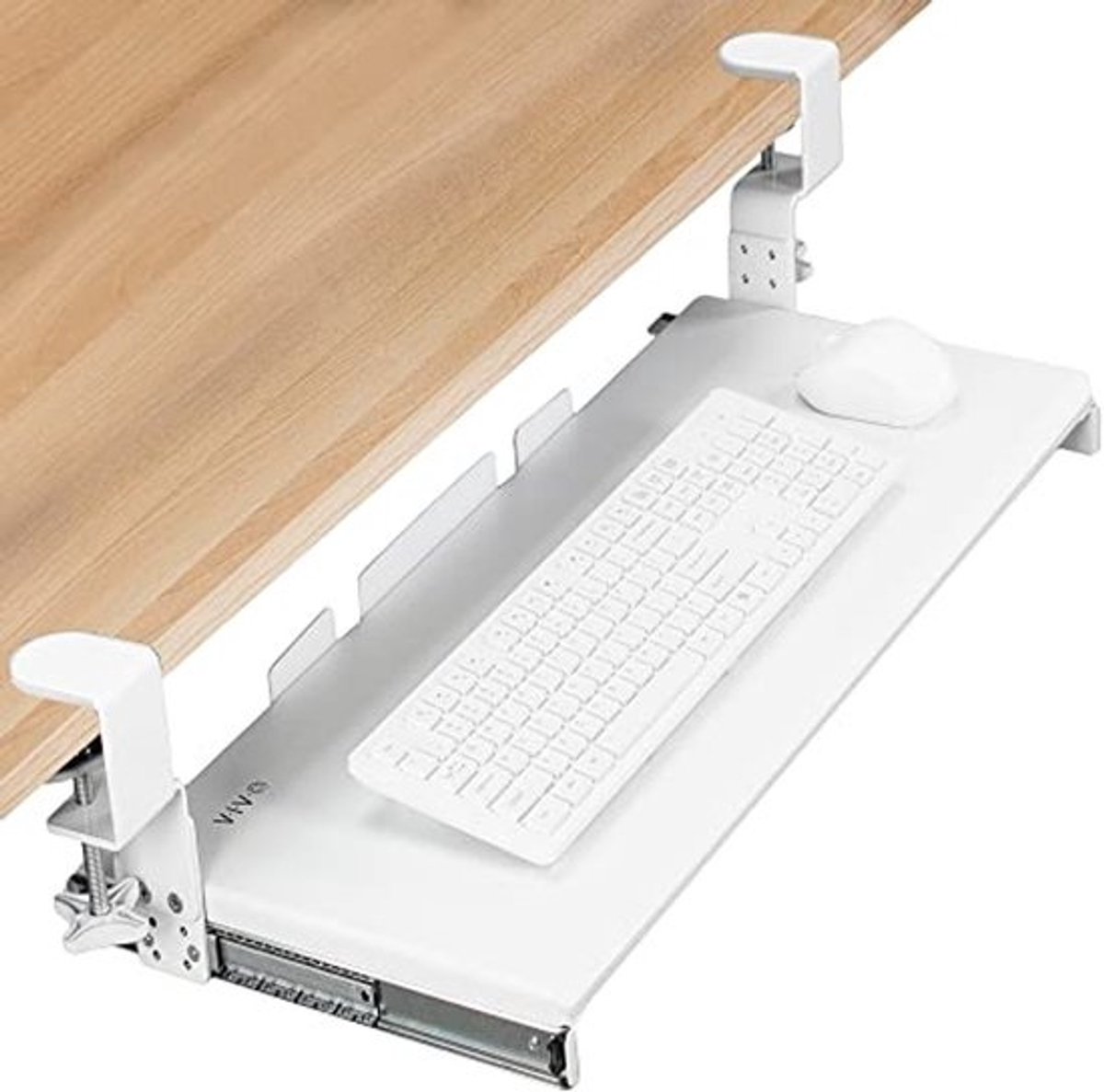 Verstelbare Onder Bureau Toetsenbordlade met C-Klem voor Ergonomisch Typen