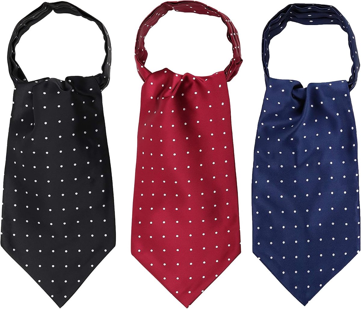 Ascotstropdas Ascot Tie Stropdassjaal Sjaal Cravat Ties Eenvoudig Chic voor Gentleman Gestippeld Paisley Eenkleurig Bloemmotief