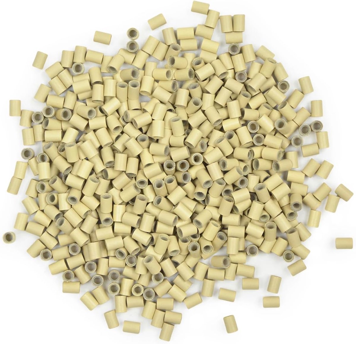 3,5 mm, koperen microrings, siliconen ringen, micro-links, ringkralen voor haarverlengingen, 1000 stuks, blond
