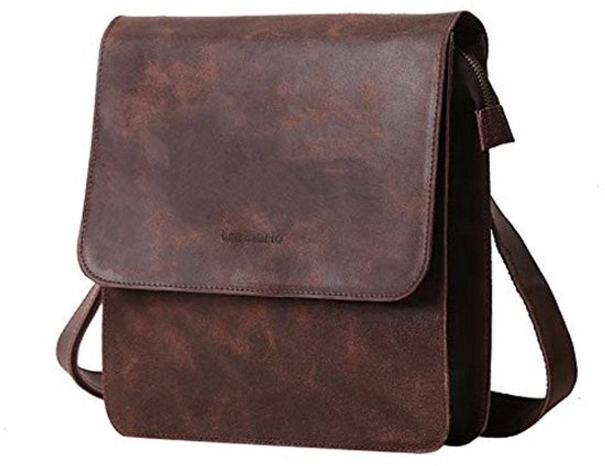 Casual Leren Schoudertas voor Mannen - Vintage Klein en Praktisch