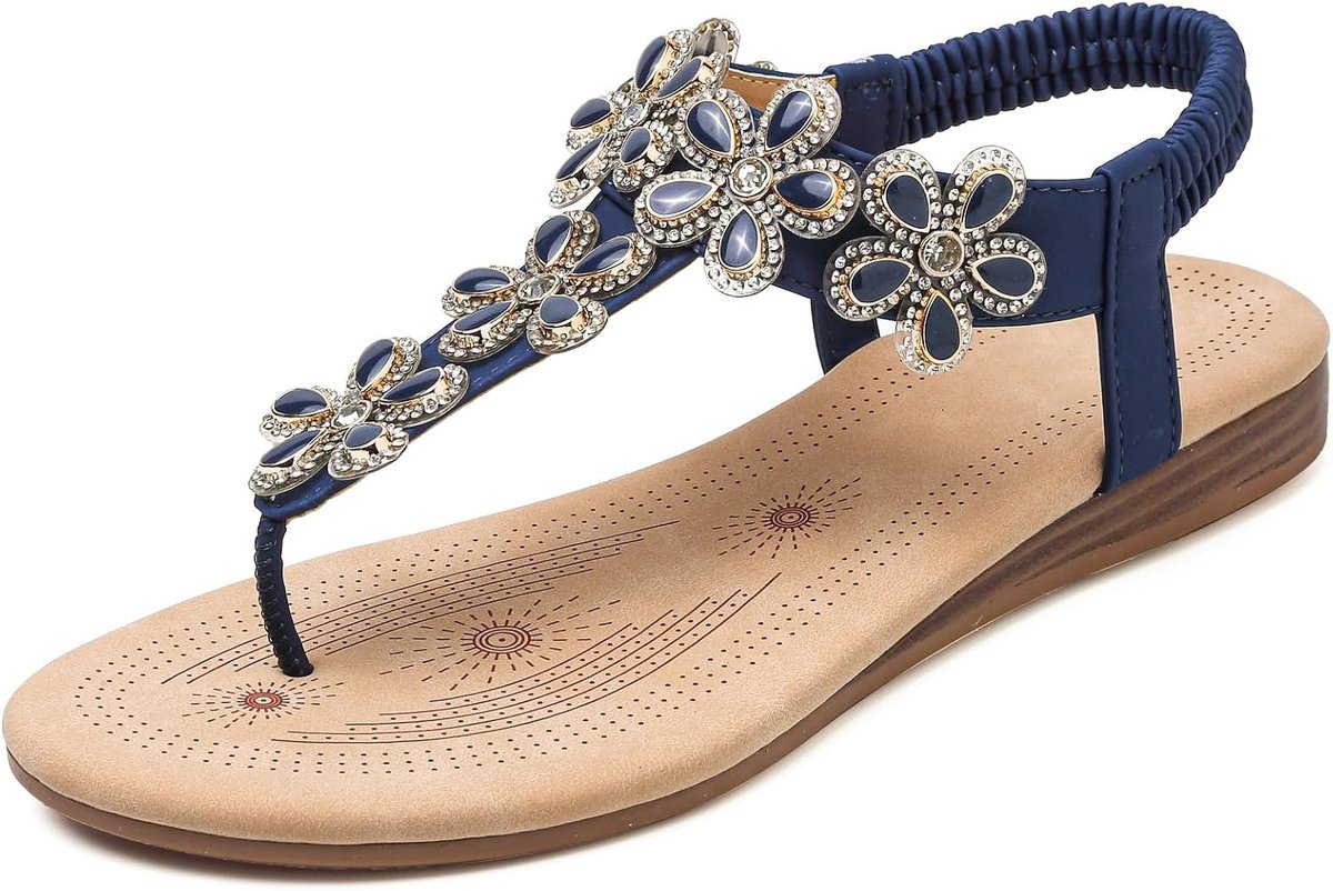 Modieuze Sandalen Dames Teenslipper Zomer Platte Sandaal Comfortabele voor Dagelijks Gebruik maat 36-42