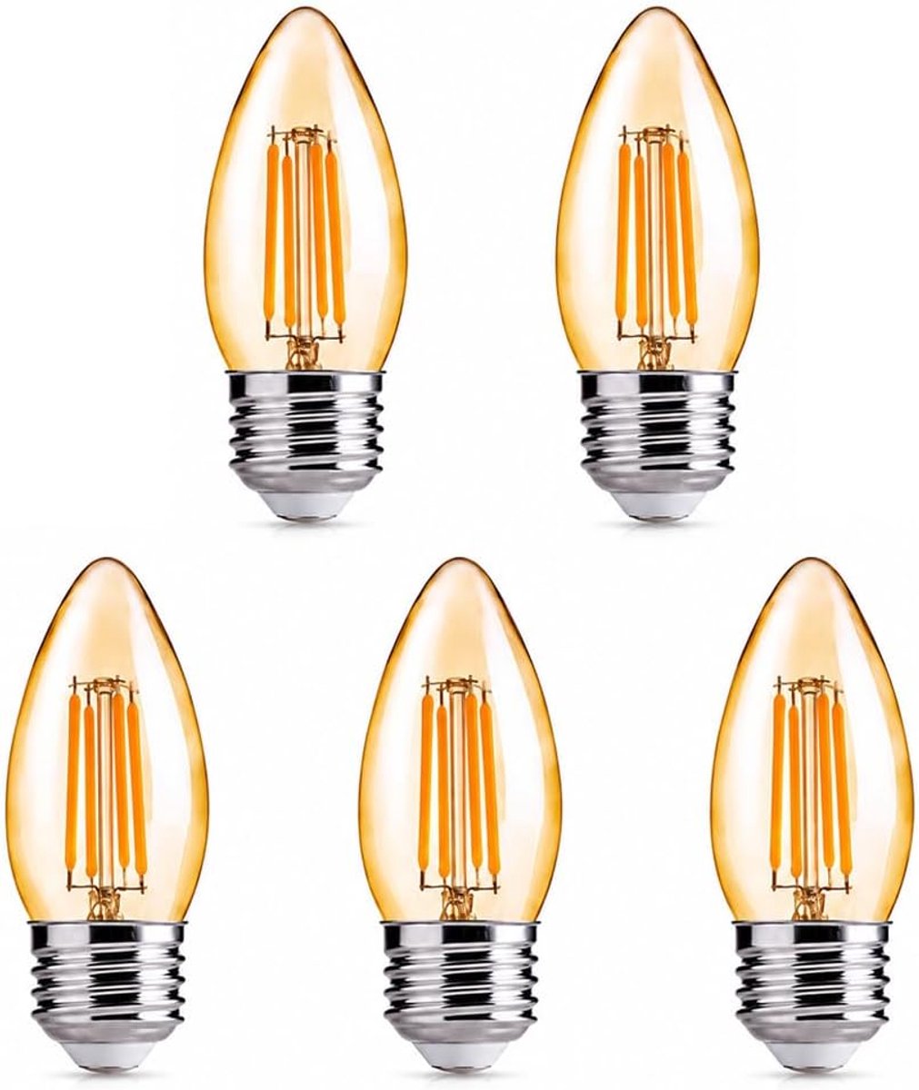LED Lamp E27 4W 2300K Warmwit 400LM, 5 stuks