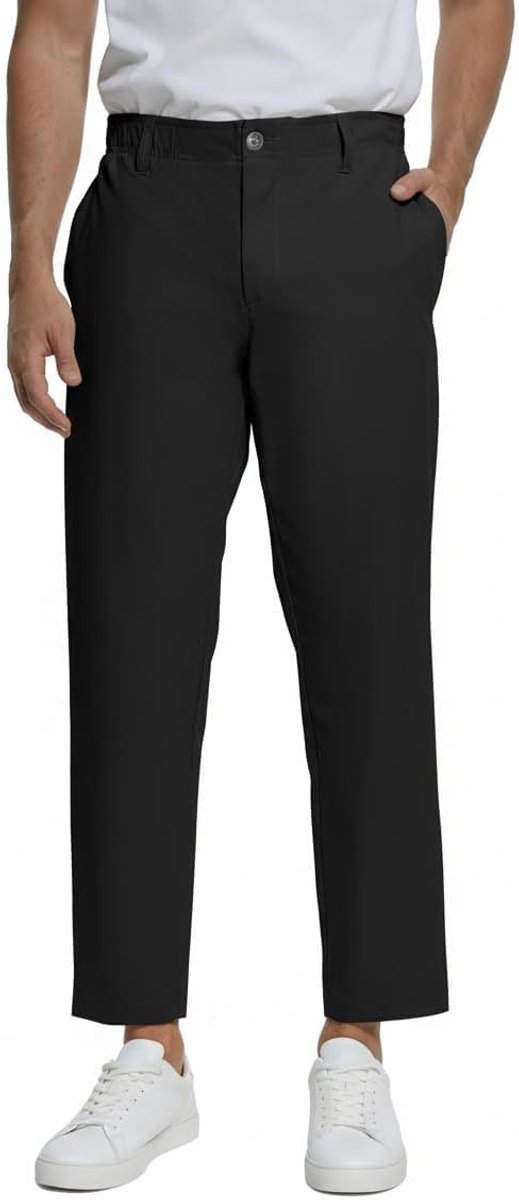 Golfbroek voor heren, stretch, slim fit, kostuumbroek, 76 cm, licht comfort, casual, business, werkjurk, broek met zakken