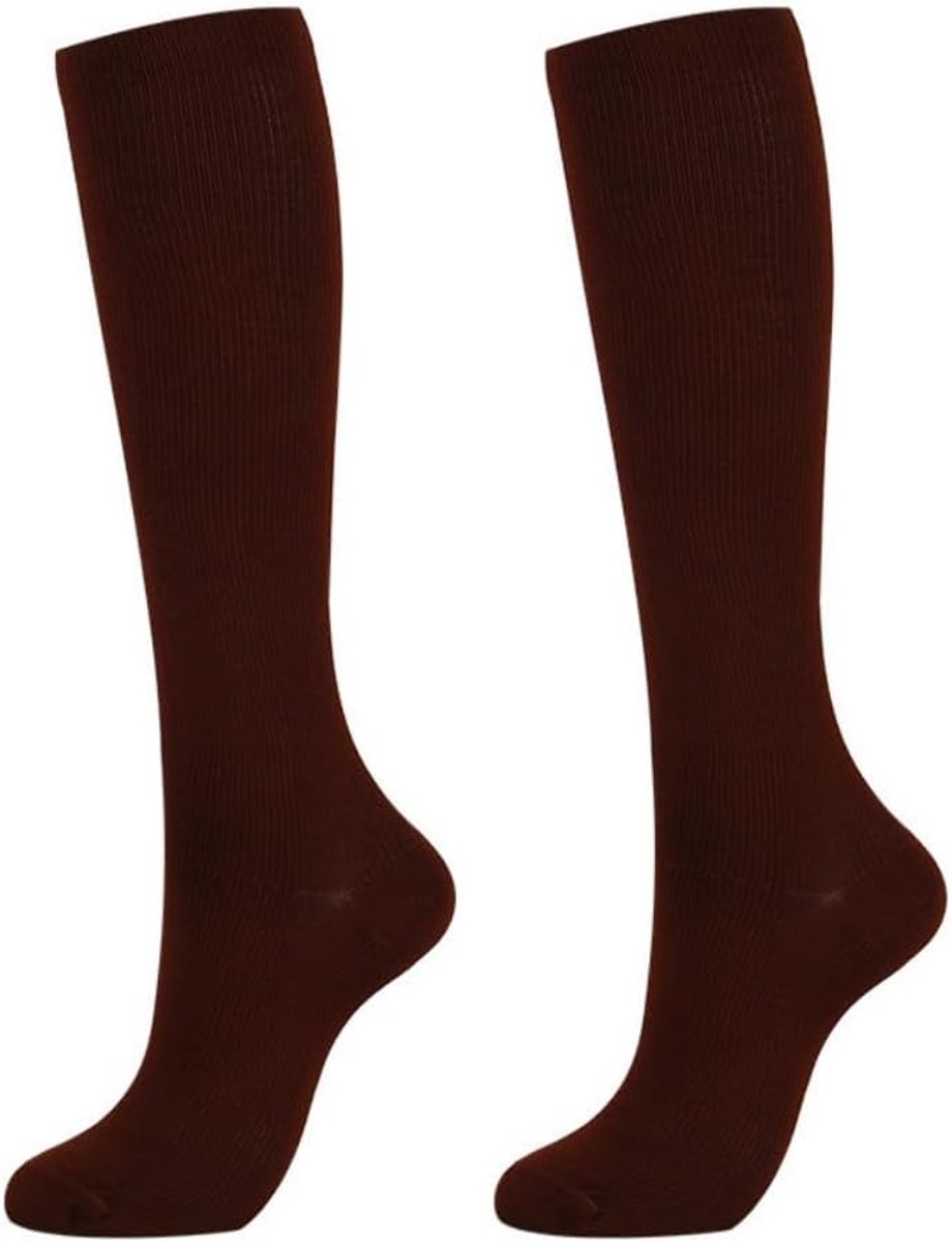 3 paar compressiekousen, lange compressiesokken, trombosekousen, steunkousen, loopkousen, compressie voor dames en heren, hardlopen, sport, vlucht, reizen