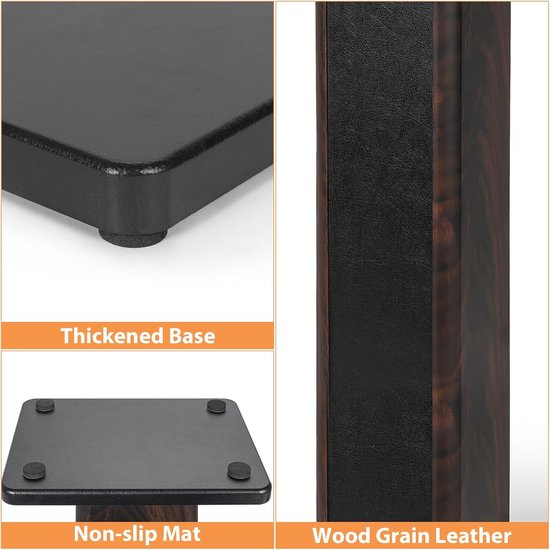 Set van 2 houders voor houten tafelluidsprekers, 15 cm, tot 50 kg, luidsprekerstandaard voor thuisbioscoop, universele houders voor tafelluidsprekers, zandgevuld design — afbeelding 4