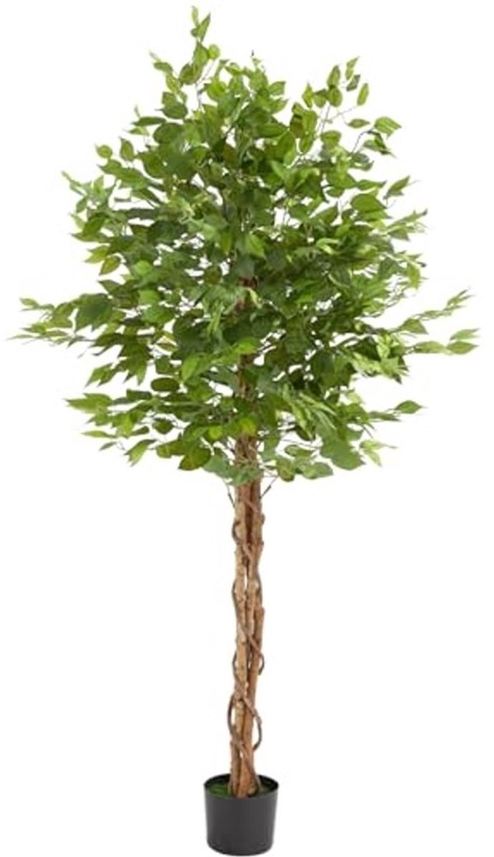 Kunst Ficusboom 180 cm - Realistische Bladeren en Takken - Decoratieve Nepplant voor Woonkamer en Kantoor