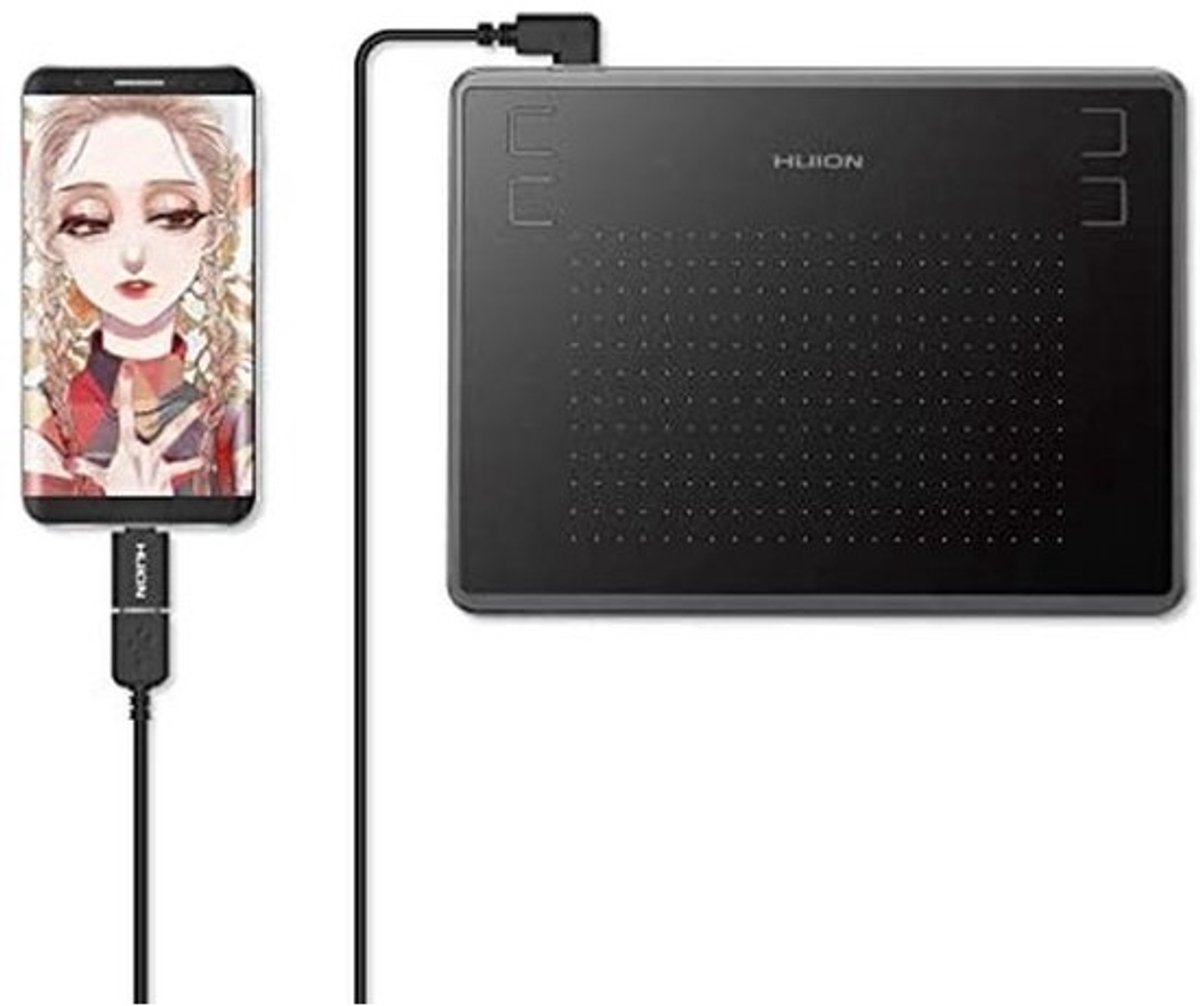Tekentablet met Batterijvrije Pen - 4.8 x 3 Inch Tekenoppervlak, Ondersteunt Windows, Mac en Android - Ideaal voor Thuis en Online Leren