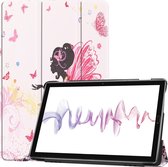 Tablet hoes geschikt voor Huawei MediaPad M6 10.8 Tri-Fold Book Case - Flower Fairy