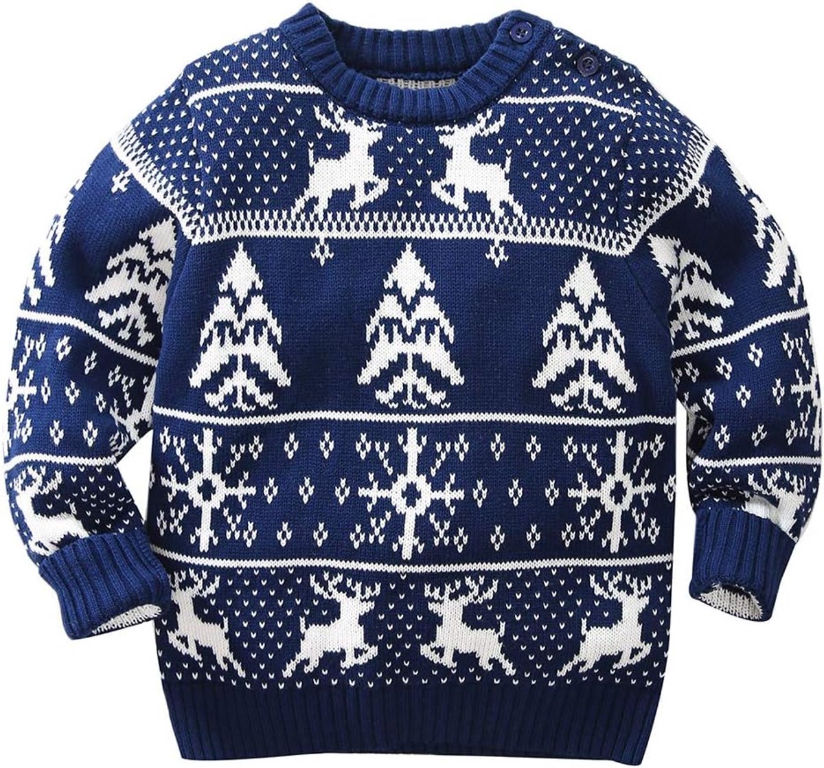 Meisjes jongens lange mouwen sweater kersttrui gebreide jas gebreide trui herfst winter truien