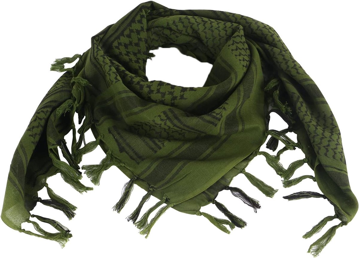 Militaire Tactische Desert Keffiyeh Hoofddoek - Katoen 43x43 Inch Kleurrijke Arabische Sjaal Met Kwastjes voor Mannen & Vrouwen