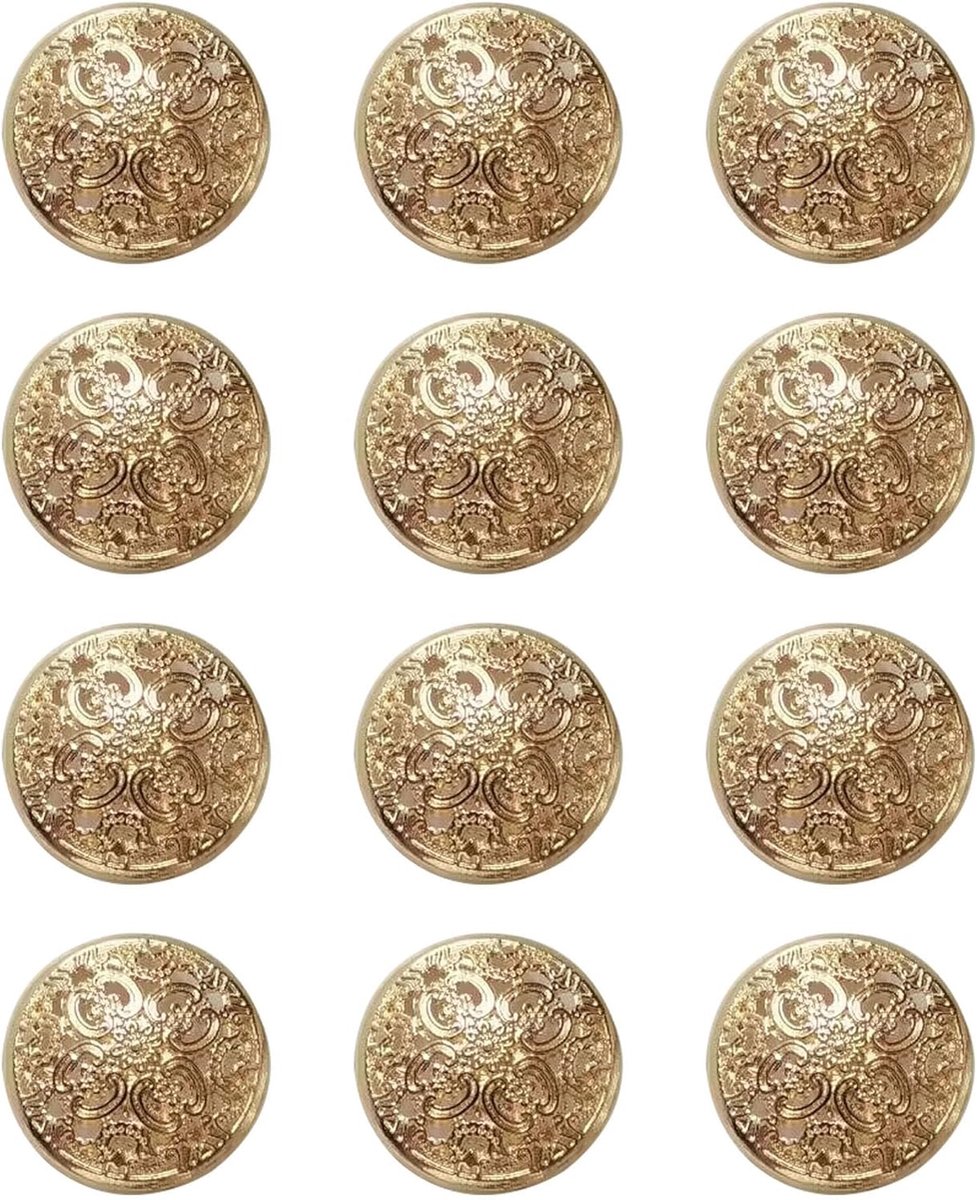 12 Edele Dirndl Traditionele Kostuums Gouden Knopen op te Naaien (A12 18mm)