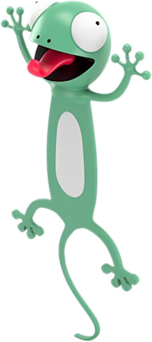 1 stuks Gecko-bladwijzers, dierenbladwijzers, cartoonbladwijzers, creatieve versiering, leesbriefpapier, geschikt voor leesliefhebbers, schrijvers, studenten.